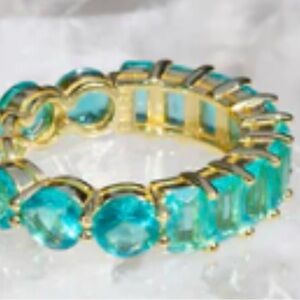 NEW! Elegant Gold and Turquoise Women's Pillow talk ring - Pariba